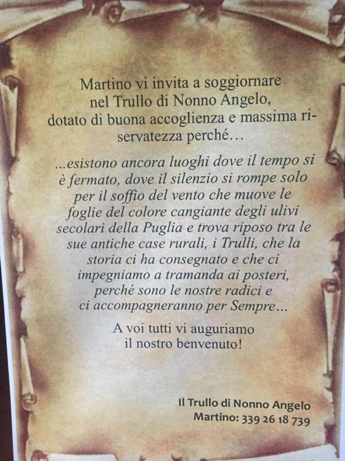 Il Trullo Di Nonno Angelo San Marco Hotel Locorotondo Kültér fotó